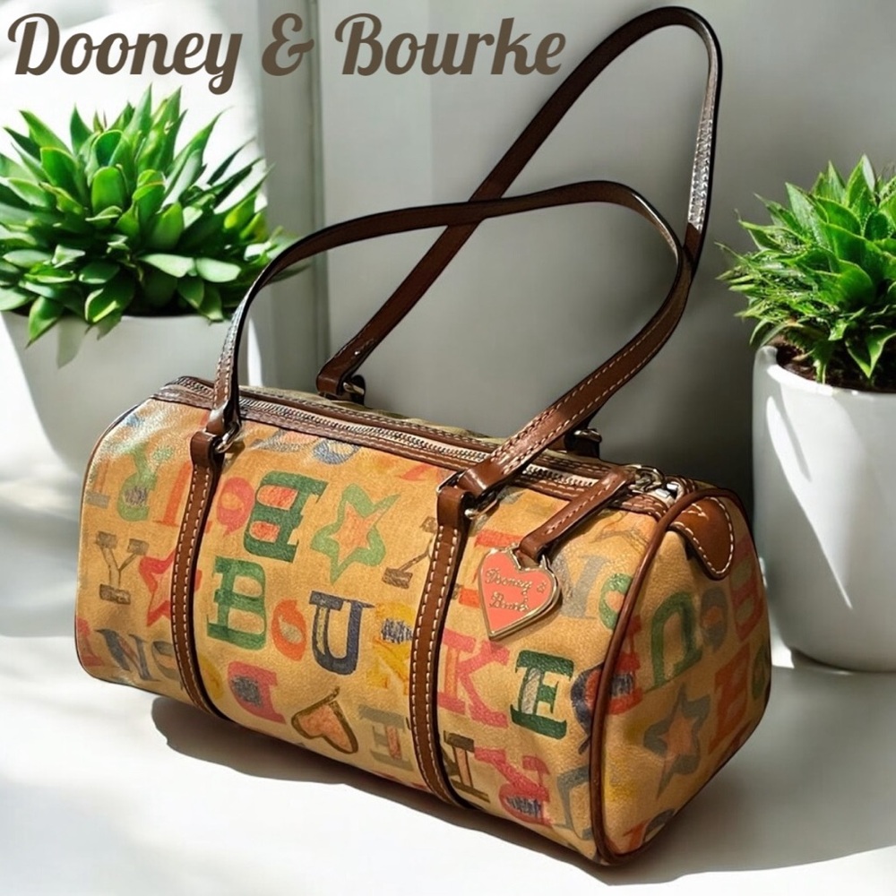 DOONEY AND BOURKE Vintage Barrel Multi Color Satchel Approximately 11”x 5.5”